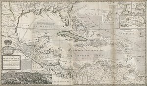 Carte des Caraïbes, 1715